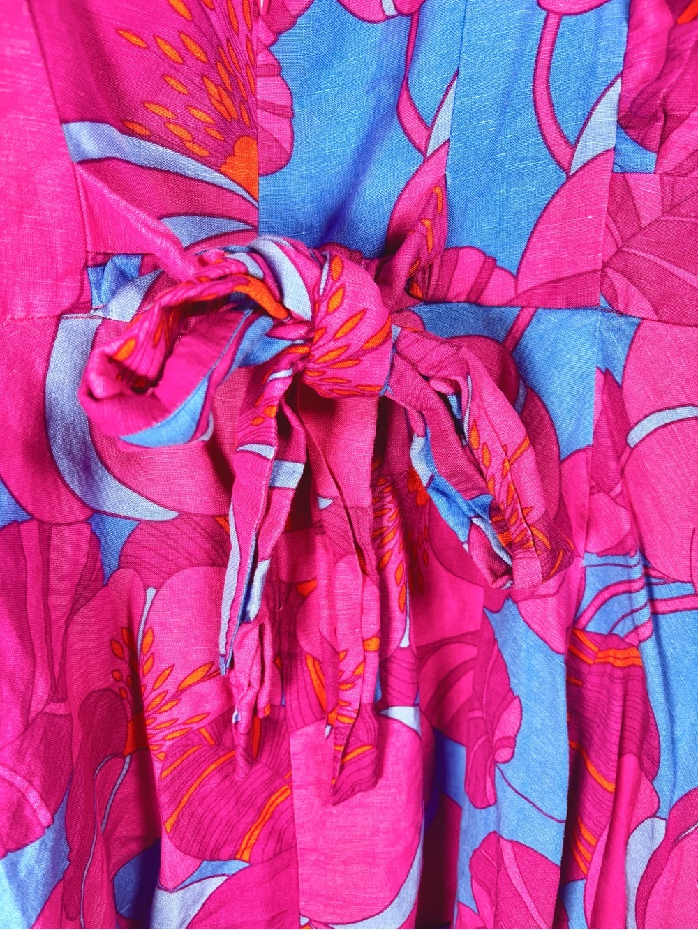 Tuckernuck X Cameran Eubanks Wimberly Wild Azalea Dress Linen Pink Dress Medium - Picture 7 of 11